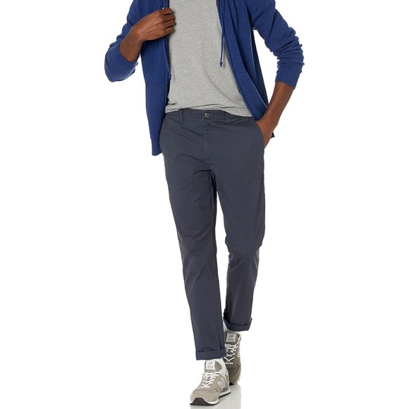 Goodthreads Men's Slim-Fit Washed Comfort Stretch Chino Pant, Navy, 38W x 30L - Picture 6 of 10